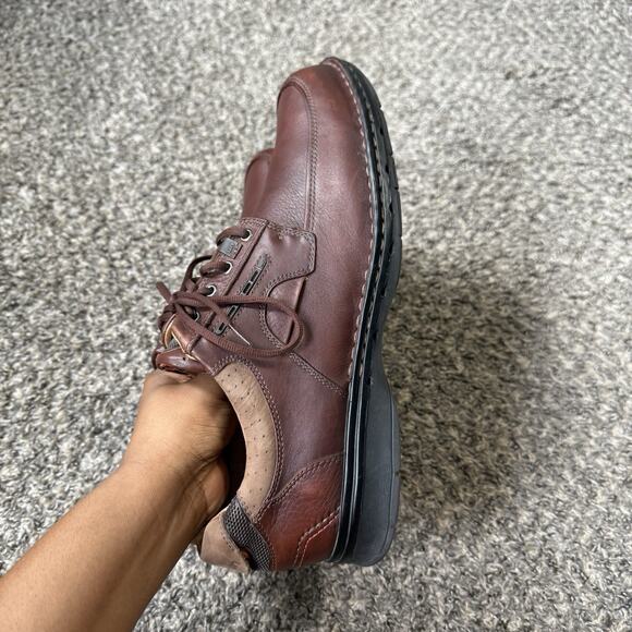 Clarks Unstructured Mens Un.Bend Oxford Shoe Brown Leather Size 13 N Comfort - Picture 5 of 13